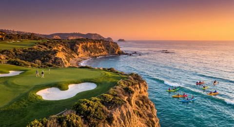 Cliffside golf course overlooking the Orange County coastline